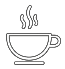 Heisse Kaffee Tasse Illustration in weiss